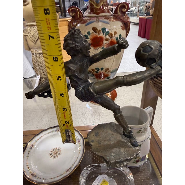 Bronze Mark Hopkins Corner Kick Sculpture Limited Edition 1992 Signed Bronze 250/950 For Sale - Image 8 of 9