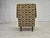 Danish Highback Armchair in Brown/Beige Furniture Fabric and Teak Wood, 1970s For Sale - Image 9 of 17