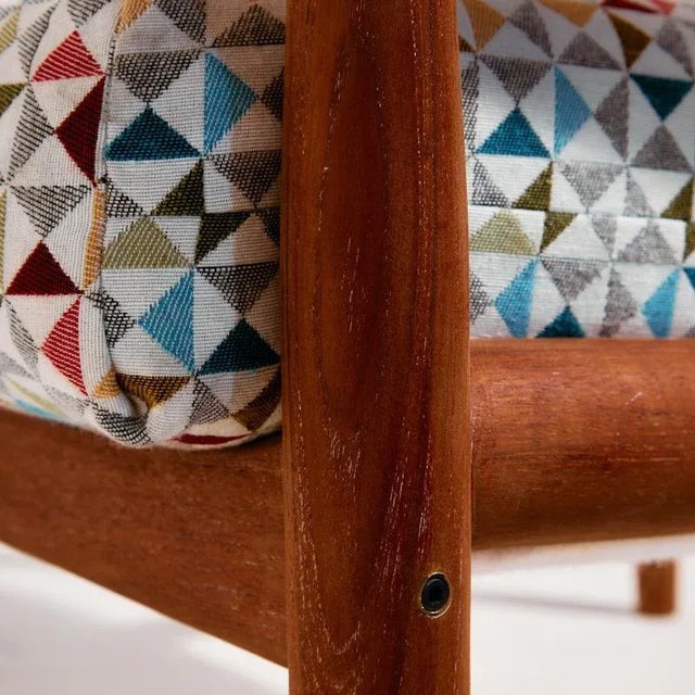 Blue FD118 Armchair in Teak by Grete Jalk for France & Søn, 1960s For Sale - Image 8 of 18