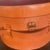 Chocolate Cognac Leather Rounded Storage Container For Sale - Image 8 of 12