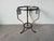 Metal Vintage Art Deco Style Hand-Wrought Iron & Green Marble Side Table With Greek Key Motifs For Sale - Image 7 of 12