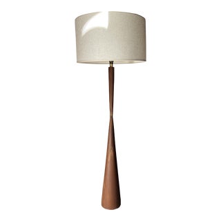1960s Raymond Pfennig Walnut Floor Lamp For Sale