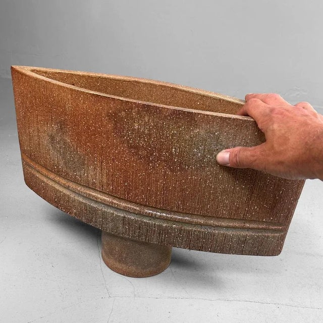 Japanese Modernist Ceramic Ikebana Vase, 1960s For Sale - Image 6 of 18