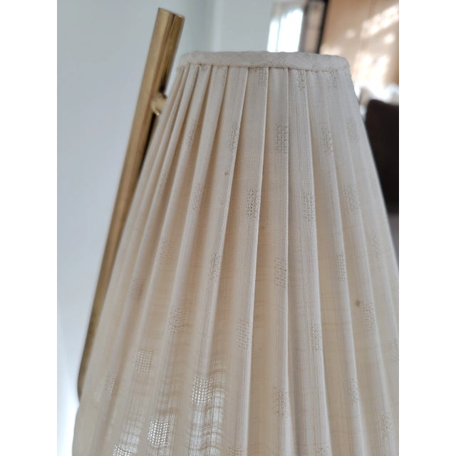 Brass Swedish Midcentury Brass and Leather Table Lamp by Böhlmarks, Sweden 1940’s For Sale - Image 8 of 11