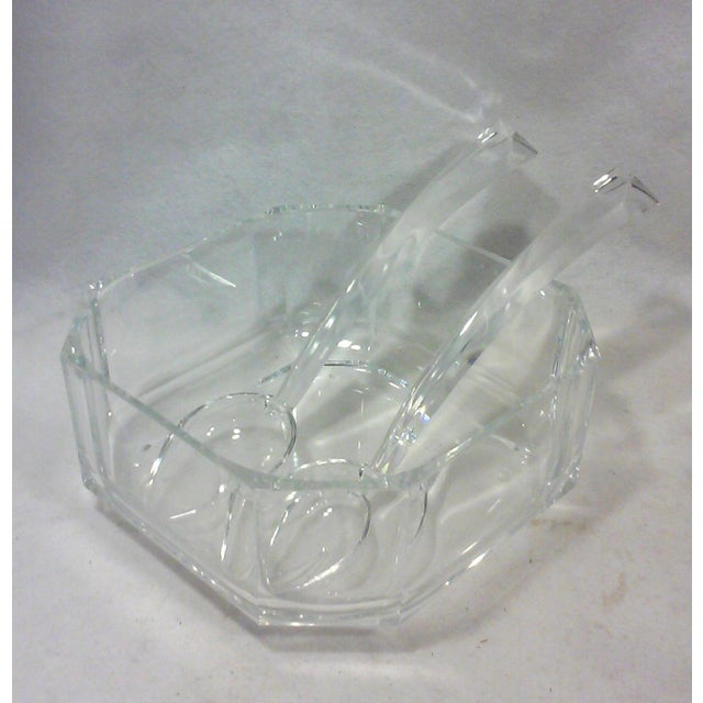Hollywood Regency Vintage Hollywood Regency Lucite Salad Bowl Set of 3 Springer Style Hollywood Regency For Sale - Image 3 of 5