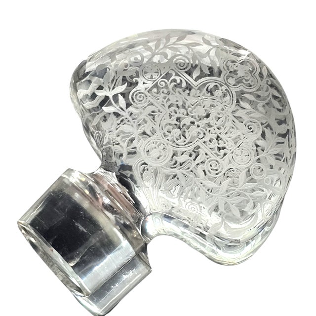 Glass 1940s Baccarat “Michelangelo” Wheel-Engraved Crystal Decanter, Signed For Sale - Image 7 of 18