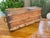 Brown Antique French Wood Iron and Hide Chest For Sale - Image 8 of 15
