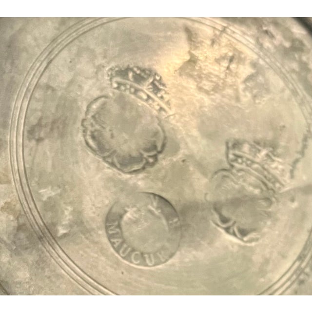 Gray Antique 1800s Handcrafted Pewter Tankard For Sale - Image 8 of 8