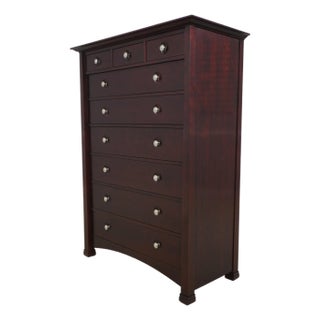 Stickley Modern Arts & Crafts Cherry High Chest For Sale