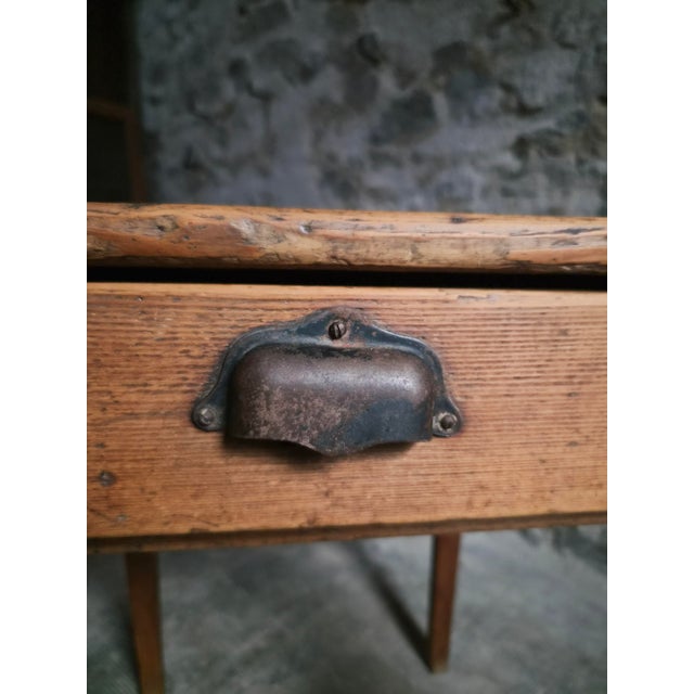 French Pine Side Table with Drawer, 19th Century For Sale - Image 5 of 18