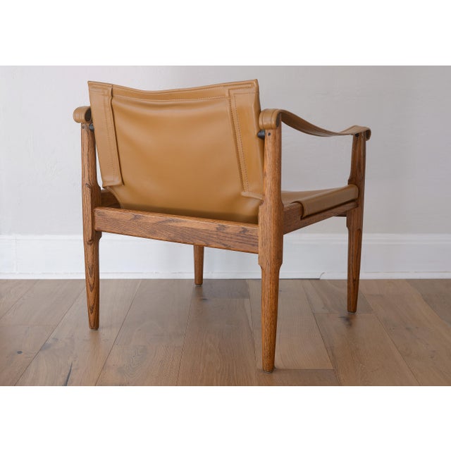 Douglas Heaslett Brown Saltman Safari Sling Lounge Chair For Sale In San Francisco - Image 6 of 15