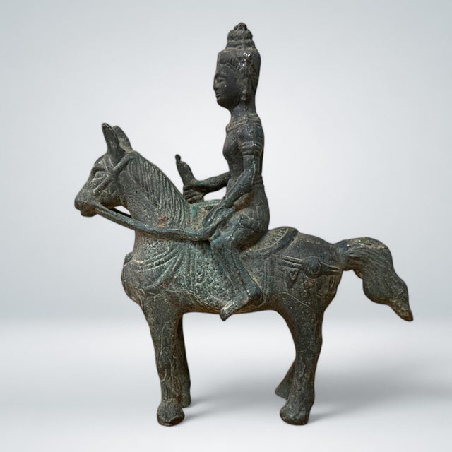 19th Century 19th Century Burmese Bronze Nat Horse and Rider For Sale - Image 5 of 7