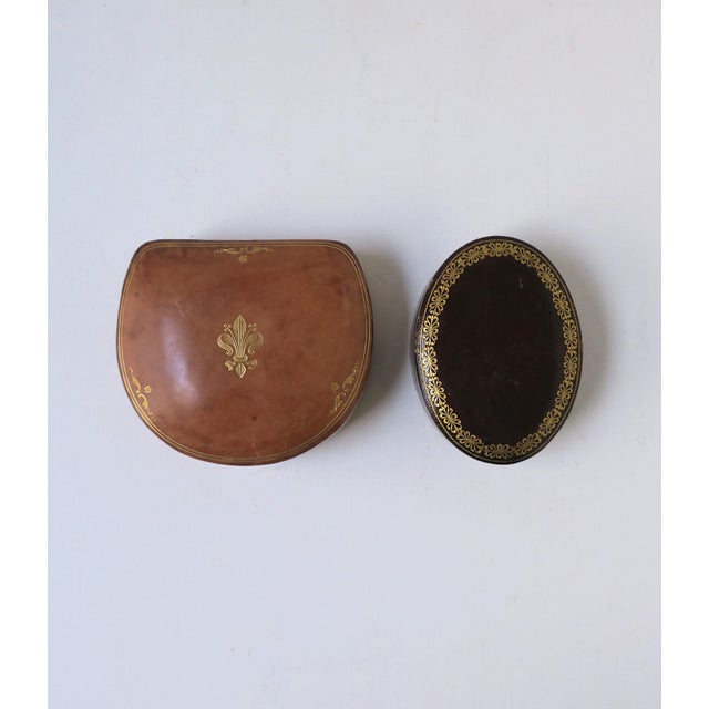 Italian Leather Jewelry Box For Sale - Image 11 of 16