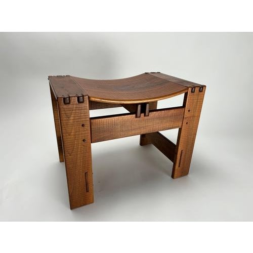 1970s Wooden Stools attributed to Giuseppe Rivadossi for Officina Rivadossi, Italy, 1970s, Set of 2 For Sale - Image 5 of 11