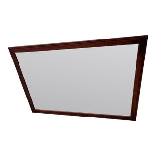 Vintage Traditional Mahogany Wall Mirror Featuring a Gold-Gilded, Beaded Inner Trim For Sale