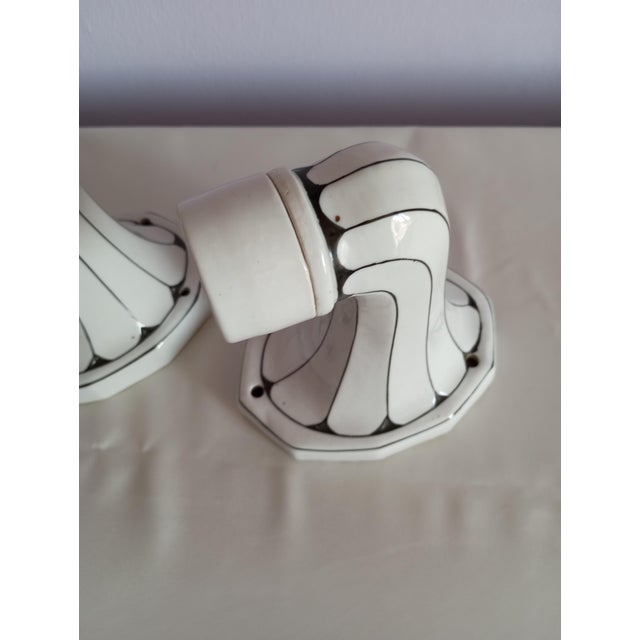 Ceramic Art Noveau Appliques in Brunquell Porcelain, Germany, 1960s, Set of 3 For Sale - Image 7 of 18