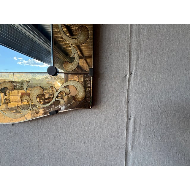 Italian Reverse Decorated Mirror For Sale - Image 10 of 15