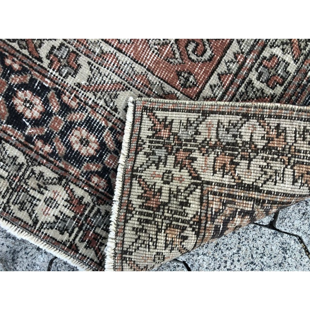 1960s Handmade Vintage Distressed Turkish Rug For Sale - Image 5 of 11
