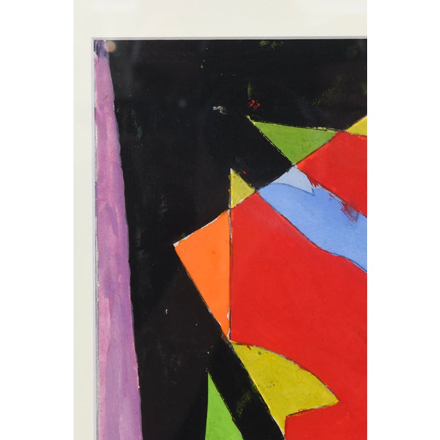 1960s Vintage Rolph Scarlett Acrylic on Paper Custom Framed 1960's For Sale - Image 5 of 10