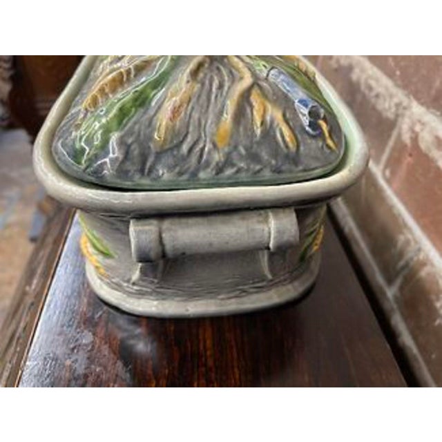 Vintage French Majolica Lidded Terrine For Sale - Image 4 of 5