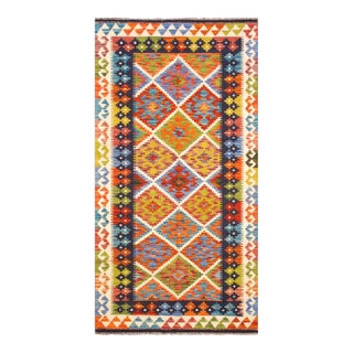 Pasargad Home Kilim Multi Wool Area Rug- 3' 5'' X 6' 8'' For Sale