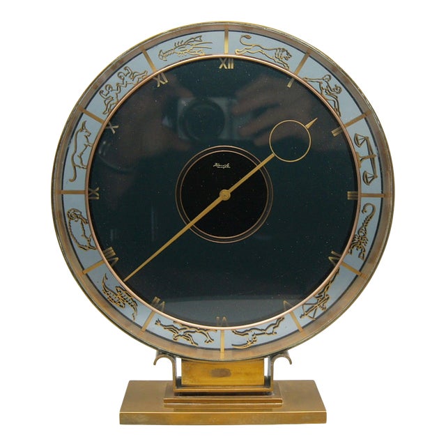 Art Deco Zodiac Clock by Heinrich Möller for Kienzle, 1920s For Sale