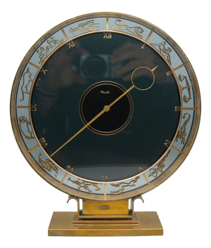 Art Deco Zodiac Clock by Heinrich Möller for Kienzle, 1920s