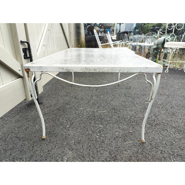 Mid 20th Century Floral Patio Garden Table For Sale In New York - Image 6 of 10