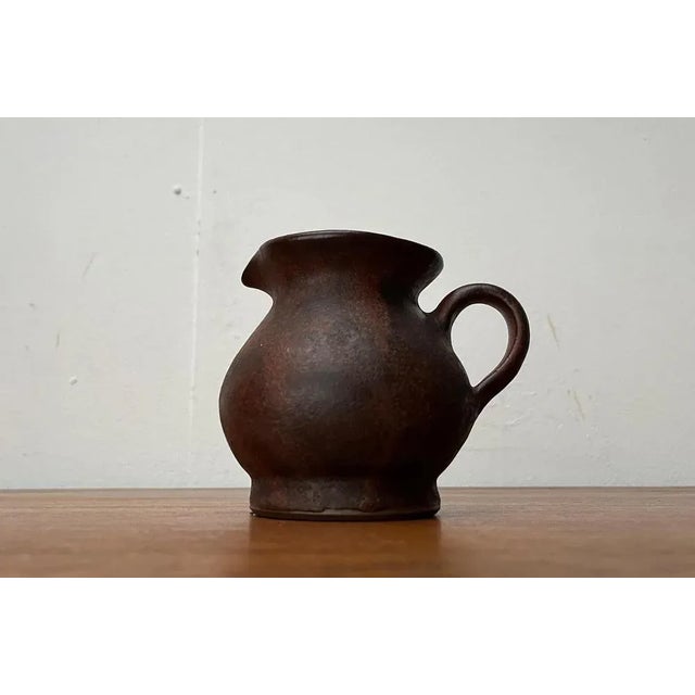 Mid-Century Minimalist Jug Vase from Hartwig Heyne Hoy Pottery, Germany, 1960s For Sale - Image 9 of 13