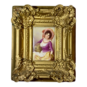 Antique German Porcelain Portrait