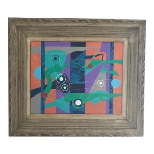 Abstract Figurative Composition on Canvas - Signed Allen 2021