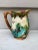 French Majolica otter pitcher signed Onnaing, circa 1900.
