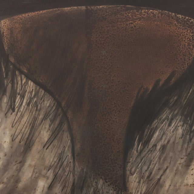 Etching on wove paper, signed and numbered 7/40 by Beverly Pepper. This striking abstract composition reflects the...