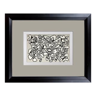 Abstract Jean Dubuffet Lithograph Double ~ Limited Edition - Vacuum Forms For Sale