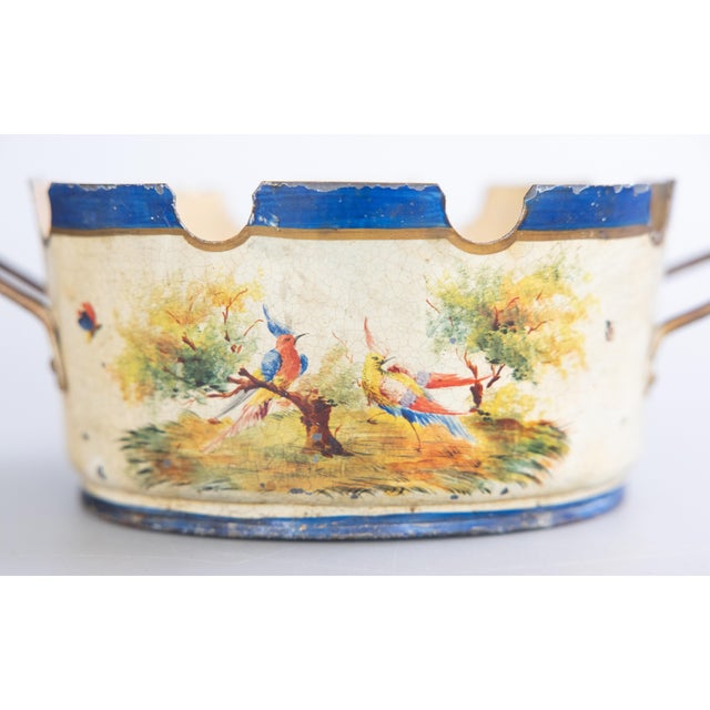 19th Century French Tole Birds Cachepot Jardiniere For Sale In Houston - Image 6 of 10