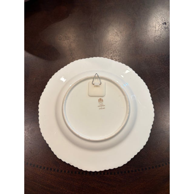 Antique 1920's Wedgwood Bone China Plate With Scalloped Rope Rim – 8.75" For Sale In San Diego - Image 6 of 7