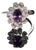 Gia Certified 3.15ct No-Heat Purple Pink Sapphire & Diamond 18k Gold Halo Ring, Size 6.5 For Sale
