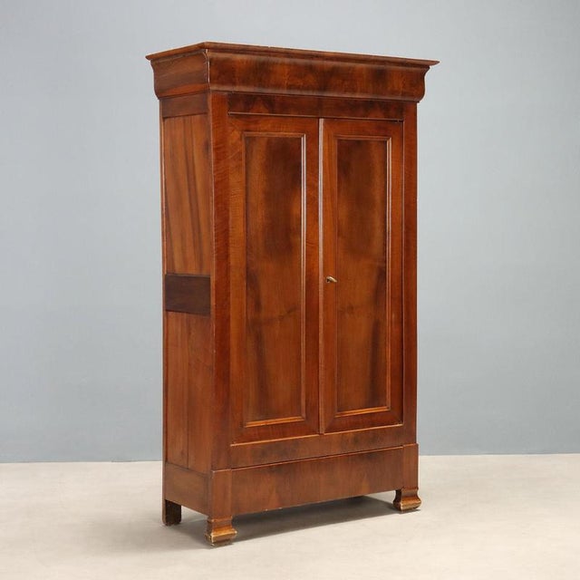 French Charles X Wardrobe in Walnut For Sale - Image 12 of 12