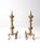Antique Brass and Cast Iron Fireplace Andirons For Sale - Image 12 of 12