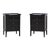Pair of Country Style Three Drawer End Tables in Black For Sale