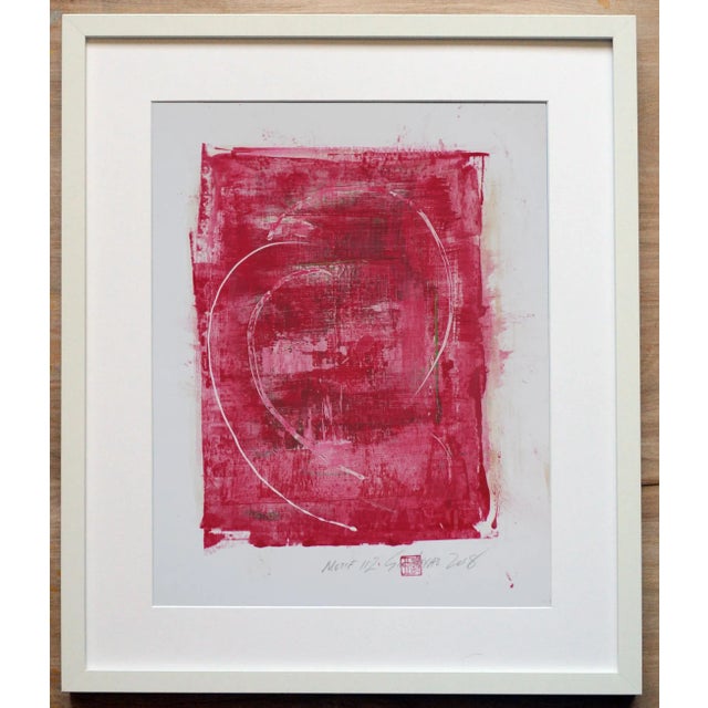 Framed "Motif 112" Gift of Love Passion Valentine Framed Painting For Sale - Image 5 of 5