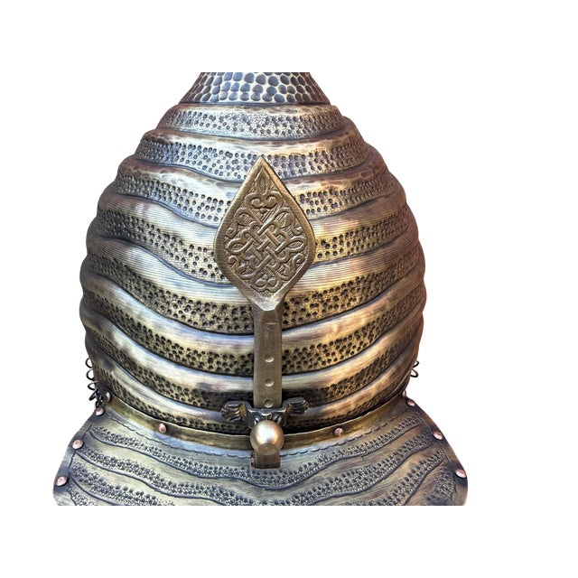 Not Yet Made - Made To Order Fluted Brass Warrior Helm For Sale - Image 5 of 15