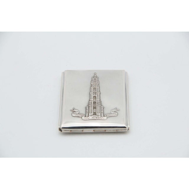 Silver Cigarette Case with Reliefs of the Clérigos Tower For Sale - Image 4 of 4