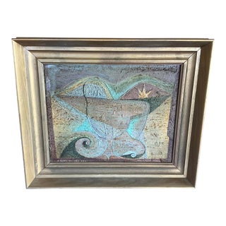 Maybelle Stamper a Song of the Sea Oil Painting on Masonite Captiva Island 1966 For Sale