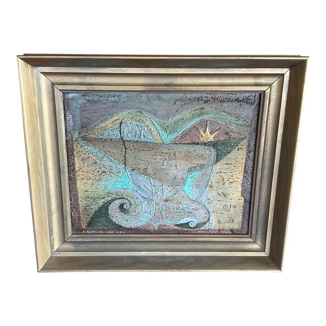 Maybelle Stamper a Song of the Sea Oil Painting on Masonite Captiva Island 1966 For Sale