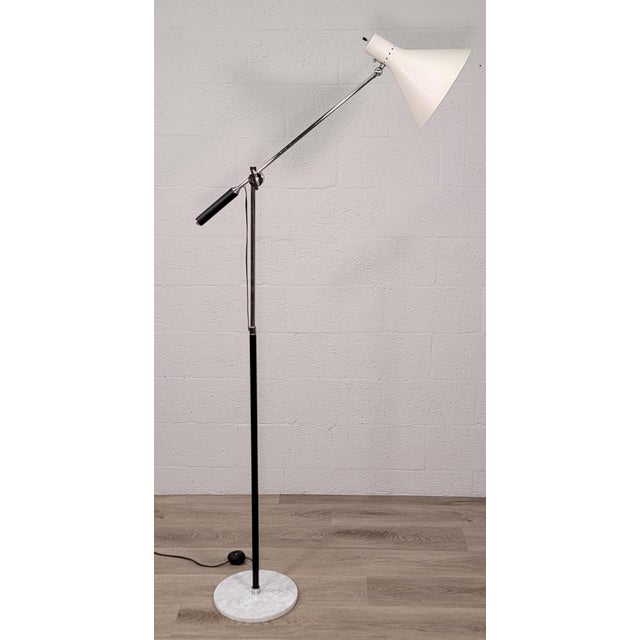 White Arteluce Single-Arm White Adjustable Floor Lamp For Sale - Image 8 of 12
