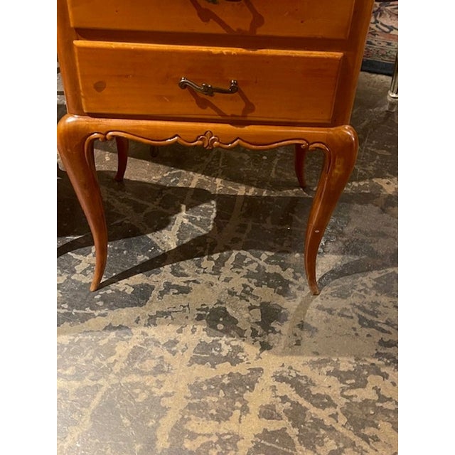 French Provincial Pair of Early 20th C. French Provincial Fruitwood Nightstands For Sale - Image 3 of 7