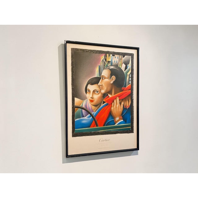 Framed Cartier Joailliers Numbered Lithographic Poster, 1985 For Sale - Image 9 of 11