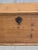 Antique German Natural Pine Storage Trunk With Original Iron Key For Sale - Image 4 of 13
