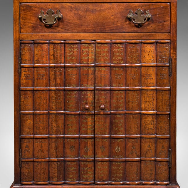 Vintage Bachelor's Writing Cabinet, English, Library Cupboard, Regency Revival For Sale - Image 10 of 12